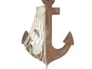 Wooden Rustic Decorative Anchor Christmas Tree Ornament