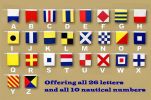 Letter V Cloth Nautical Alphabet Flag Decoration 20""