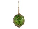 Green Japanese Glass Ball Fishing Float Decoration Christmas Ornament 4""