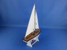 Wooden Decorative American Model Sailboat 12""