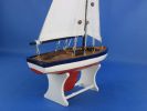 Wooden Decorative American Model Sailboat 12""