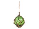 Green Japanese Glass Ball Fishing Float Decoration Christmas Ornament 3""