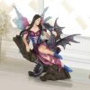 Fairy on Log with Dragon Figurine