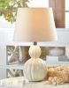 Charlotte Ivory Ceramic Compact Table Lamp