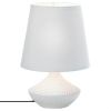 Dimpled Base White Ceramic Table Lamp