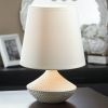 Dimpled Base White Ceramic Table Lamp