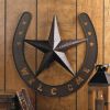 Iron Star and Horseshoe Welcome Wall Decor