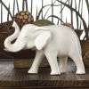 White Ceramic Elephant - 4.75 inches