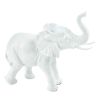 Textured White Ceramic Elephant