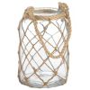 Fish Net Jar Candle Lantern - 9.5 inches