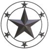 Round Texas Star Metal Wall Decor