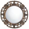 Ornate Wood Frame Flourish Wall Mirror