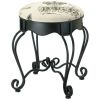 Paris Cushioned Stool with Black Frame