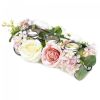 Blooming Faux Floral Candle Holder Centerpiece
