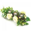 White Faux Floral Candle Holder Centerpiece