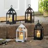 Contemporary Silver Candle Lantern - 9 inches