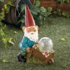 Gnome with Wheelbarrow Solar Garden Light