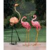 Walking Flamingo Metal Garden Decor