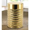 Gold Textured Ceramic Stool or Side Table