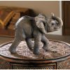 Realistic Happy Elephant Figurine