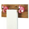 Wood Plank Tropical Flamingos Towel Bar