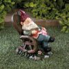 Solar Light-Up Rocking Chair Nap Garden Gnome