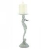 Distressed-Look Metal Seahorse Candle Holder - 11 inches