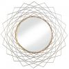 Golden Geometric Metal Wall Mirror