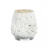 Distressed Silver Mercury Glass Candle Holder - 4.5 inches