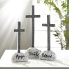 Stone and Cross Figurine - Faith