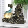 Unique Bronze-Look Mermaid Table Lamp