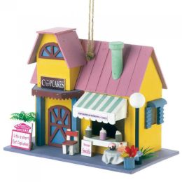 Cupcake Shop Wood Bird House
