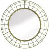 Dome-Style Frame Round Gold Wire Wall Mirror