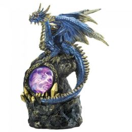 Blue and Gold Dragon Light-Up Figurine