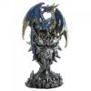 Metallic Blue Dragon on Eagle Base Light-Up Figurine