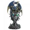 Metallic Blue Dragon on Eagle Base Light-Up Figurine