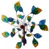 Peacock Feathers Garden Windmill Stake - 75 inches