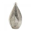 Silver Teardrop Candle Lantern - 15 inches