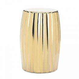 Dramatic Gold Ceramic Stool or Side Table