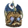 Blue Dragon and Skull Light-Up Statue