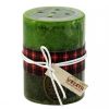 Scented Pillar Candle - 3X4 Holiday Wreath
