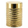 Gold Textured Ceramic Stool or Side Table