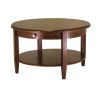 Concord Round Coffee Table with Drawer and Shelf