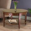 Concord Round Coffee Table with Drawer and Shelf
