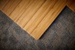 Bamboo Roll-Up Chairmat, 55" x 57", with lip