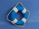 Vibrant Light Blue Decorative Lifering With White Bands 6""
