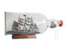Flying Dutchman Model Ship in a Glass Bottle 11""