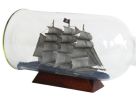 Flying Dutchman Model Ship in a Glass Bottle 11""