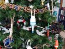 Vintage Dark Blue Decorative Lobster Trap Buoy Christmas Tree Ornament