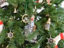 Flying Cloud Model Ship in a Glass Bottle Christmas Tree Ornament